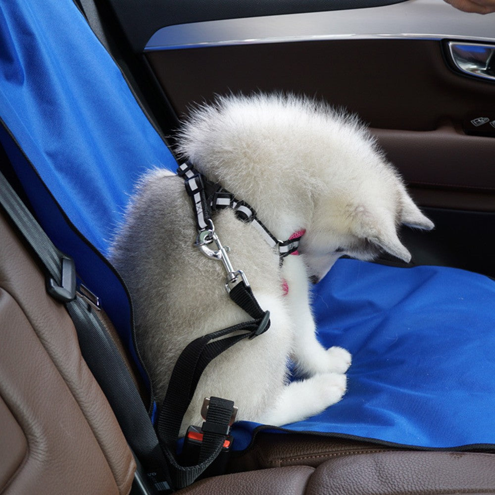 Car Rear Back Seat Cover Mat Pet Dog Mat Puppy Travel Pad Protector Blue