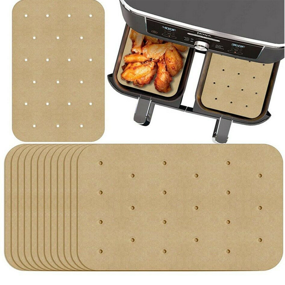 100Pcs Disposable Air Fryer Paper Liner Light Brown Small