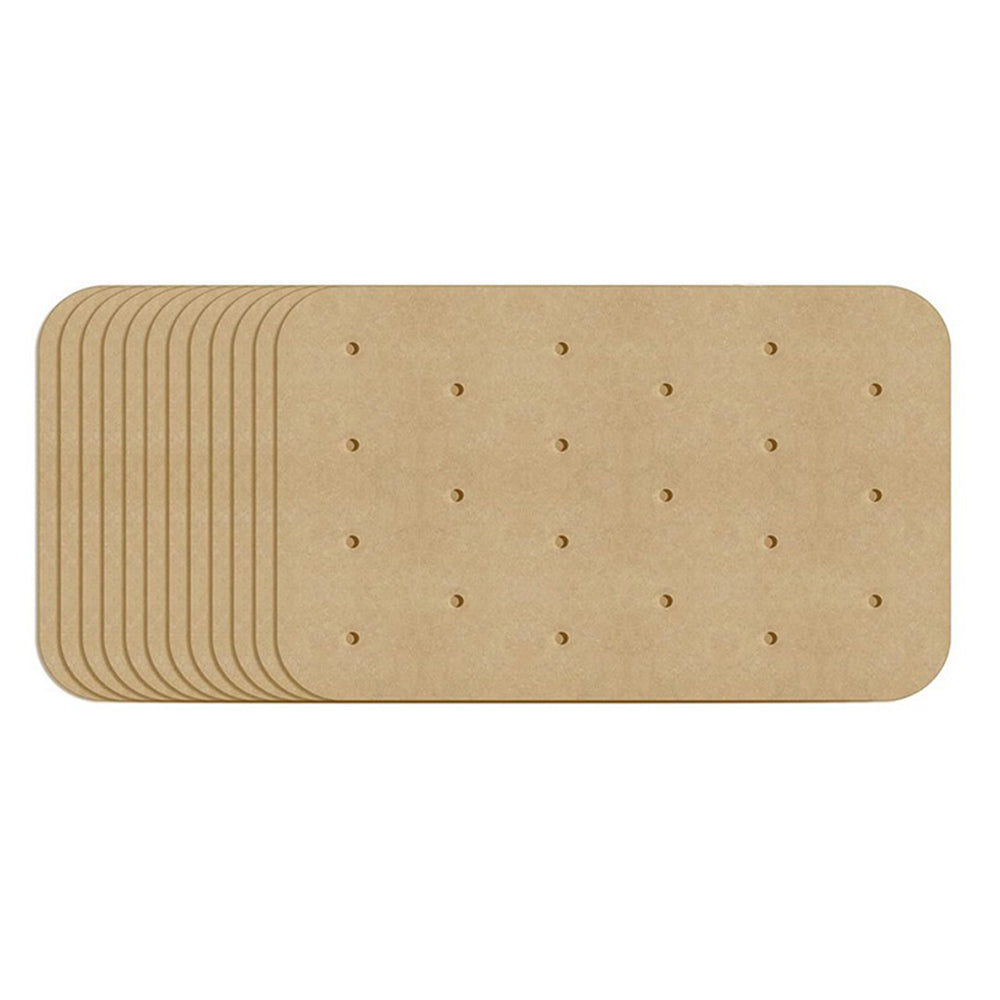 100Pcs Disposable Air Fryer Paper Liner Light Brown Small