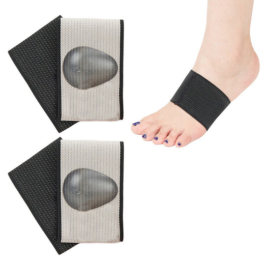 2 Pairs Breathable Flat Foot Arch Support Sleeves L Size