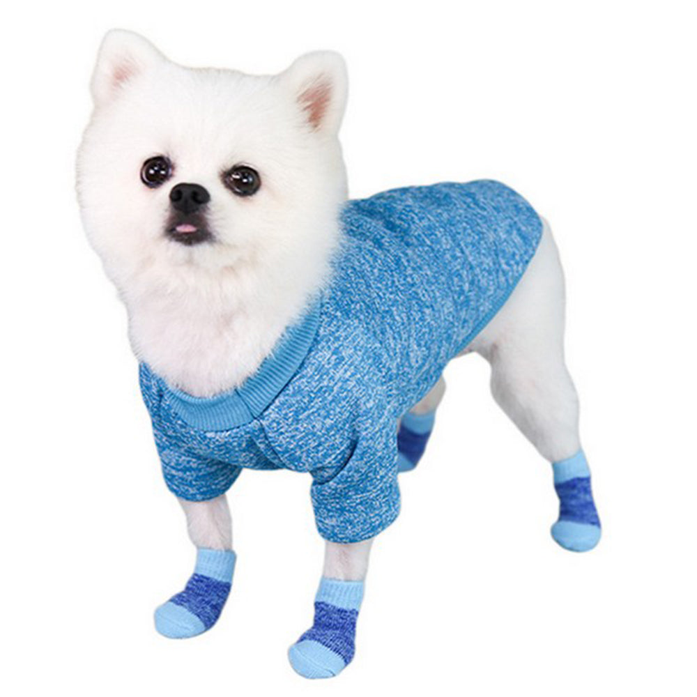 4 Pairs Pet Winter Warm Socks Small Size