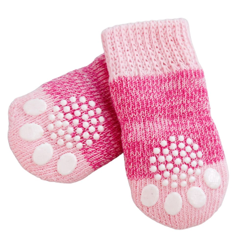 4 Pairs Pet Winter Warm Socks Small Size