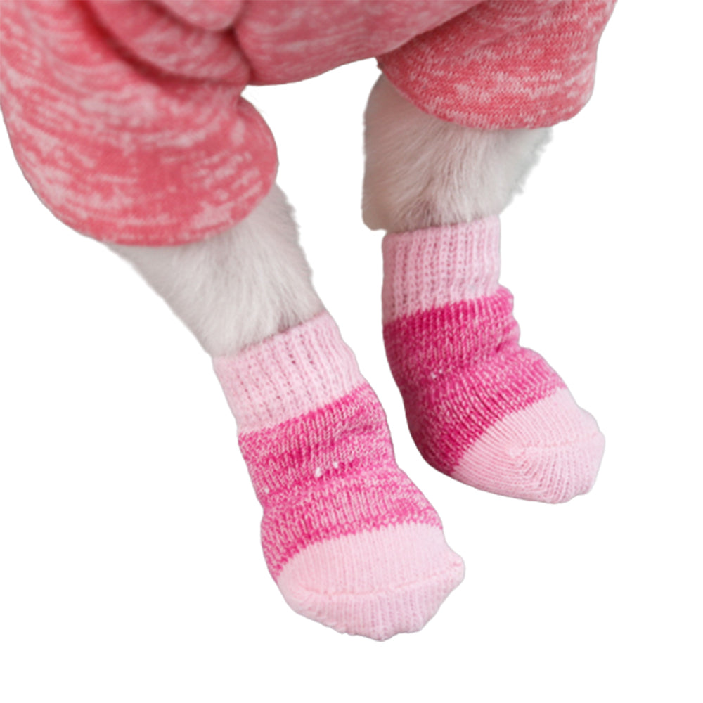 4 Pairs Pet Winter Warm Socks Medium Size