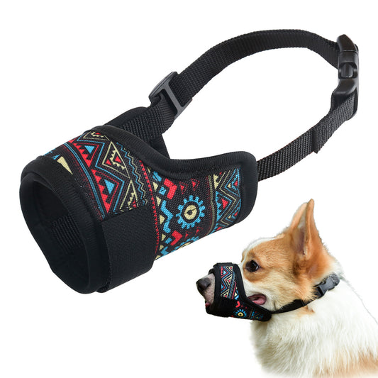 Pet Dog Muzzle Prevent Dog Barking Black Large Size