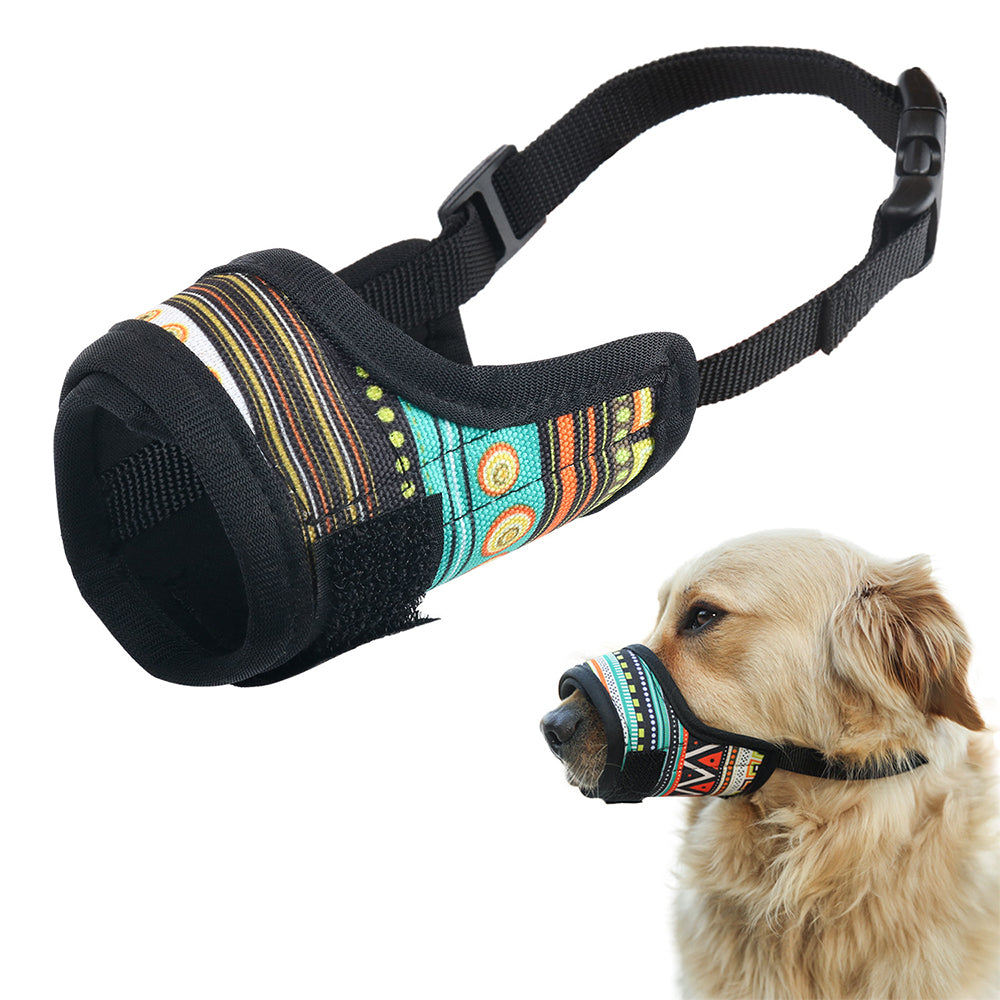 Pet Dog Muzzle Prevent Dog Barking Green Medium Size