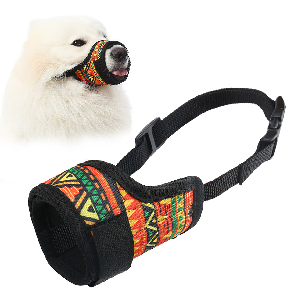 Pet Dog Muzzle Prevent Dog Barking Orange Small Size