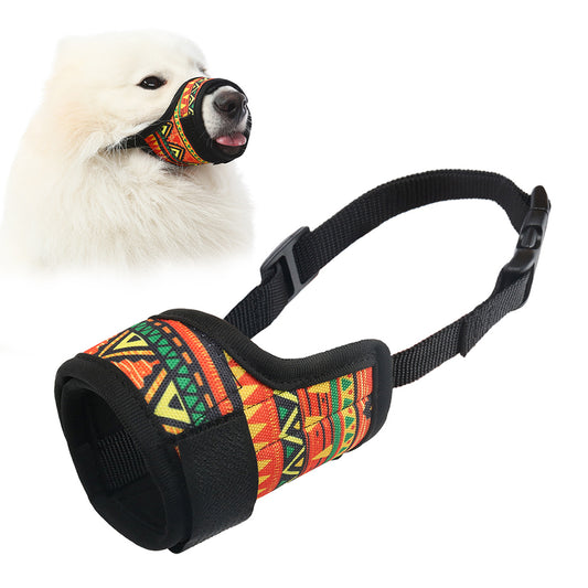 Pet Dog Muzzle Prevent Dog Barking Orange Small Size