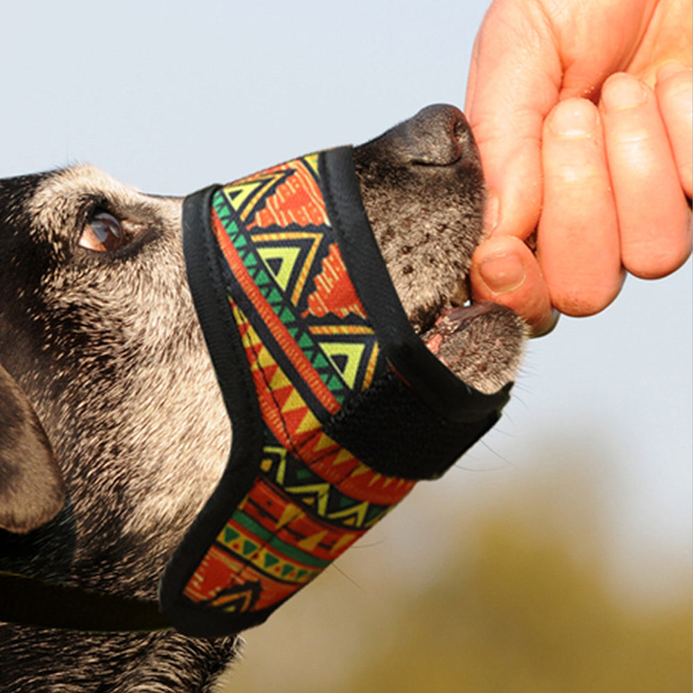 Pet Dog Muzzle Prevent Dog Barking Orange Small Size