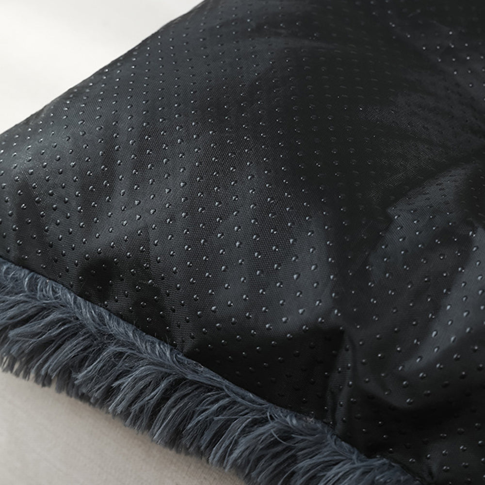 80x55cm Pet Warm Pad Dog Bed Pad Pet Plush Mat Cat Bed Pad Fluffy Dog Bed Black