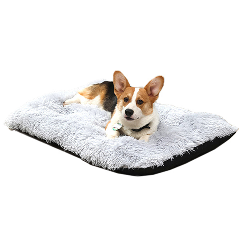65x50cm Pet Warm Pad Dog Bed Pad Pet Plush Mat Cat Bed Pad Fluffy Dog Bed Grey