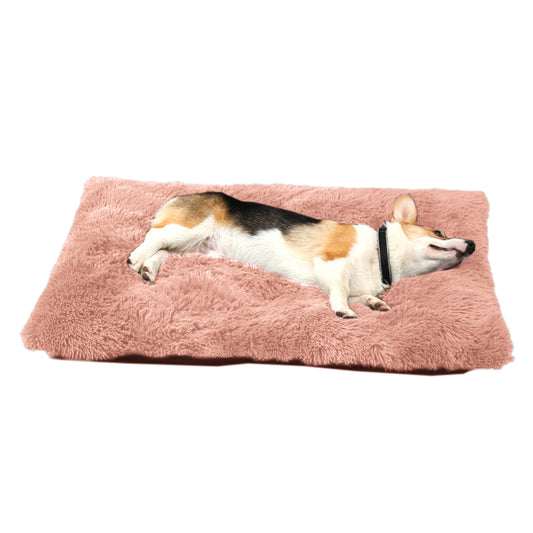 65x50cm Pet Warm Pad Dog Bed Pad Pet Plush Mat Cat Bed Pad Fluffy Dog Bed Pink