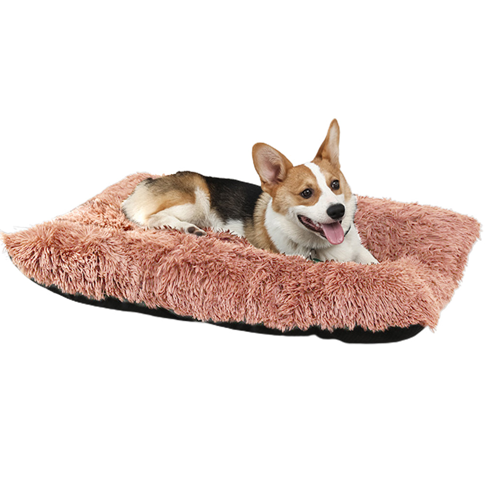 65x50cm Pet Warm Pad Dog Bed Pad Pet Plush Mat Cat Bed Pad Fluffy Dog Bed Pink
