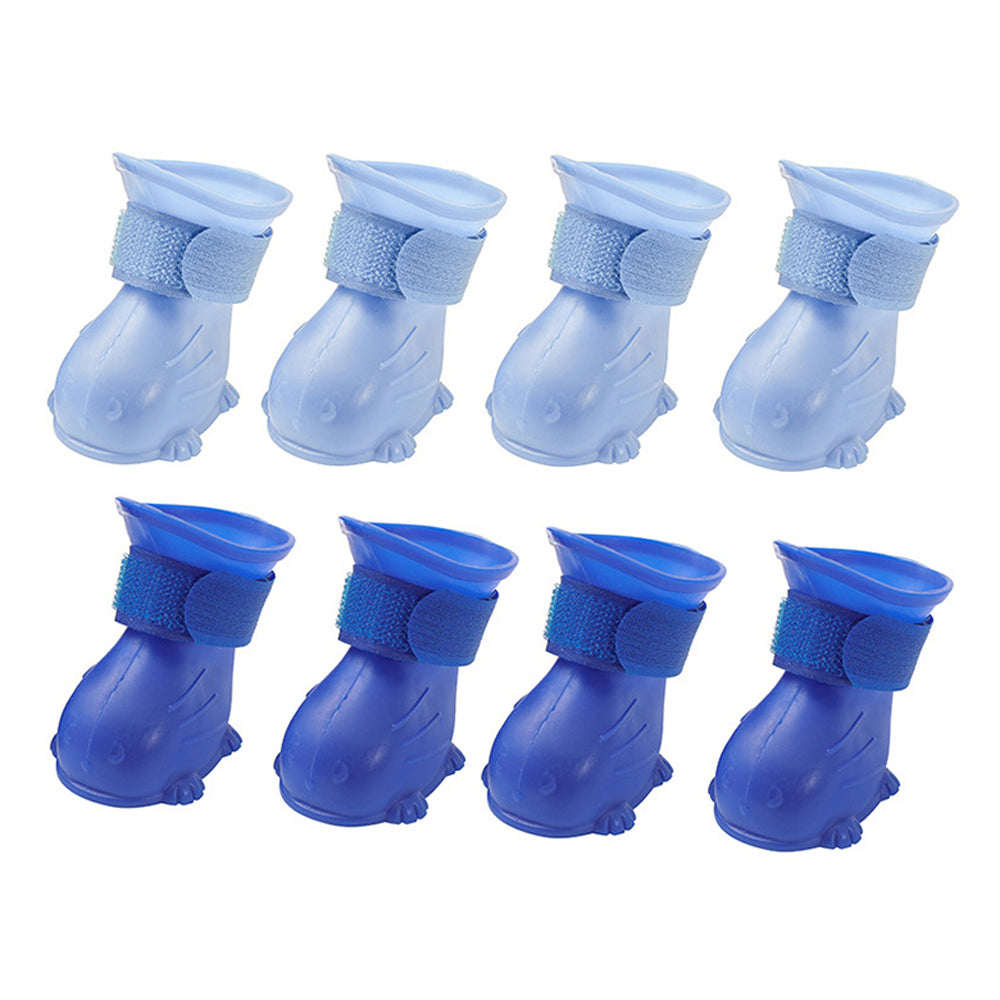 8Pcs Pet Shoes Dog Shoes Cat Paw Protector Anti Slip Pet Rain Boots S