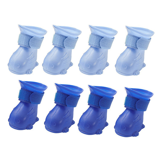 8Pcs Pet Shoes Dog Shoes Cat Paw Protector Anti Slip Pet Rain Boots S