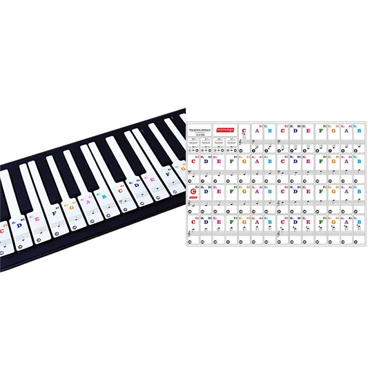 Piano Keyboard Stickers for 88 Key Piano Keyboard Letter Note Labels for Beginners