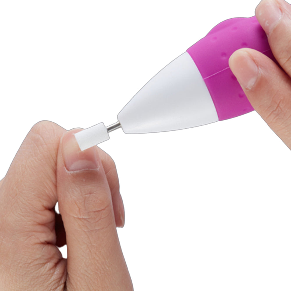 2Pcs Battery Powered Nail Drill Nail Polisher