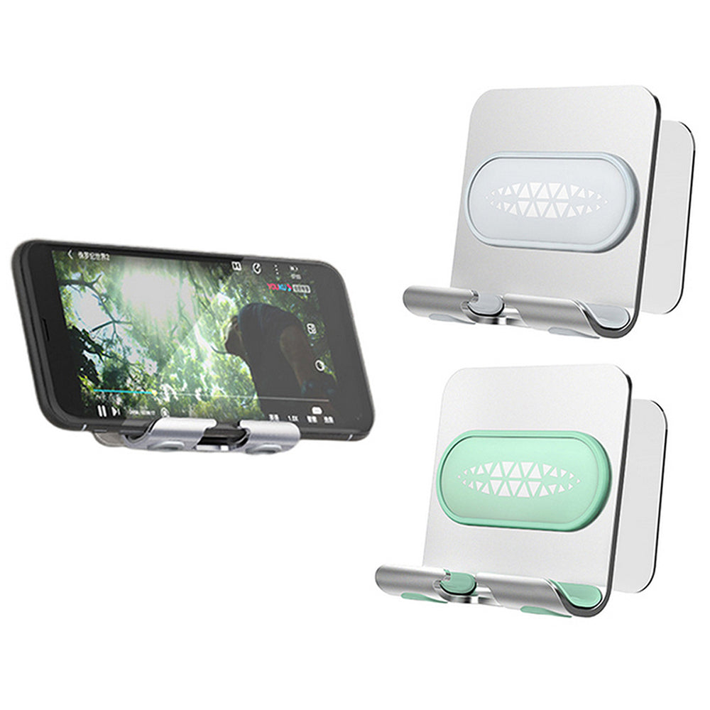 2 X Wall Mount Phone Holder Grey Green