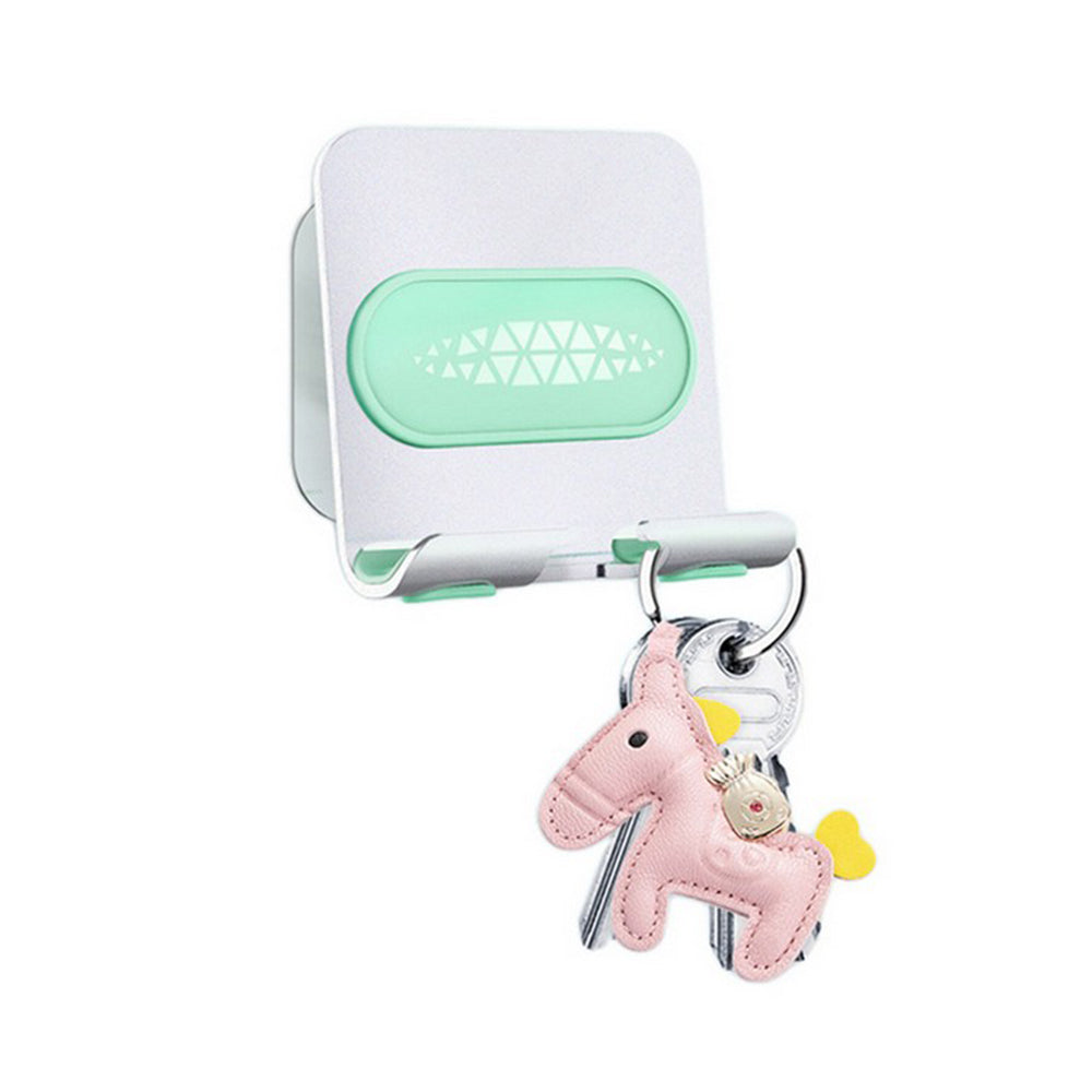 2 X Wall Mount Phone Holder Grey Green