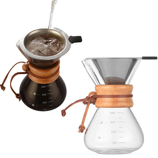 400ml Coffee Maker Glass Pour Over Coffee Maker with Drip Filter