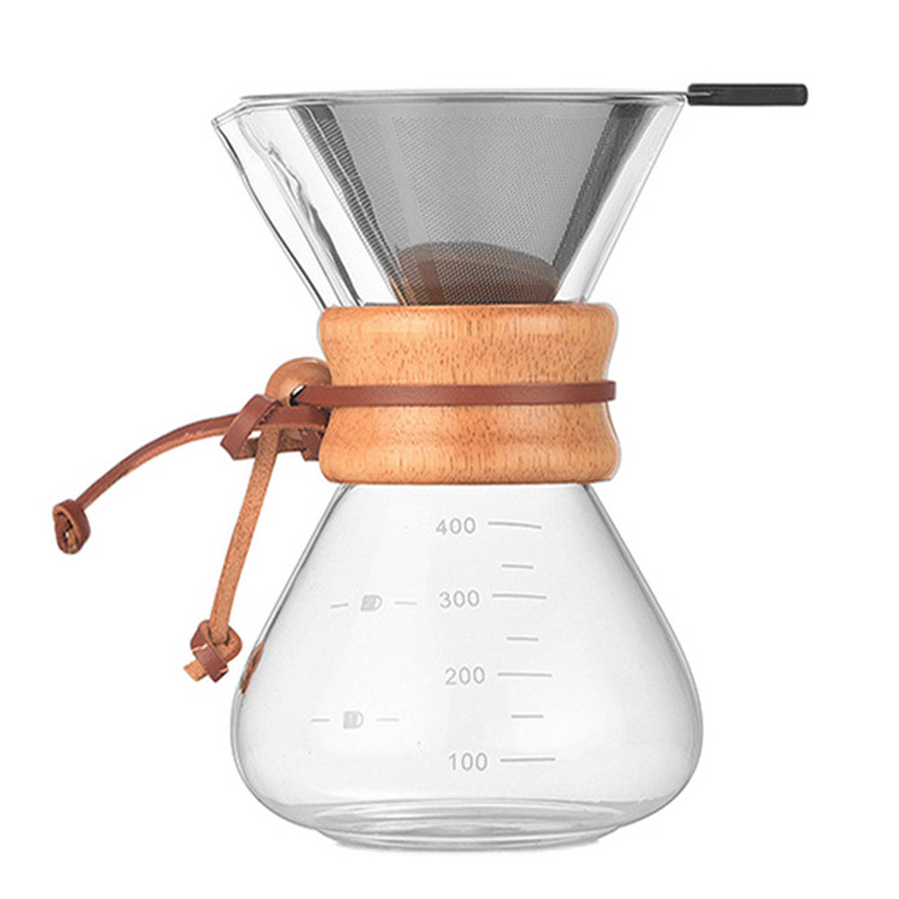 400ml Coffee Maker Glass Pour Over Coffee Maker with Drip Filter