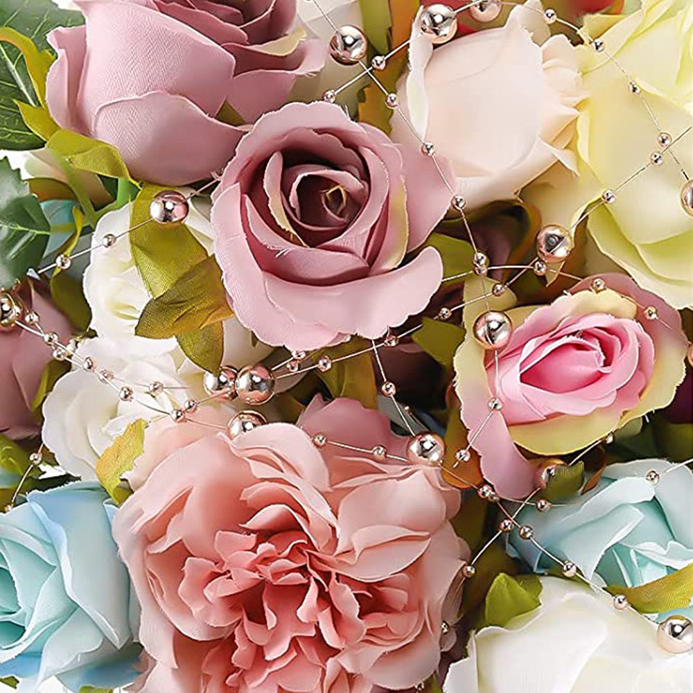 30M DIY Artificial Pearl String Beads Rose Gold