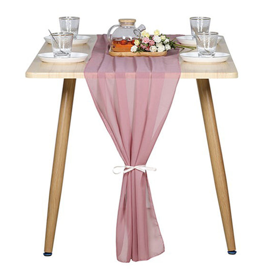 70x300cm Chiffon Table Runner Pink