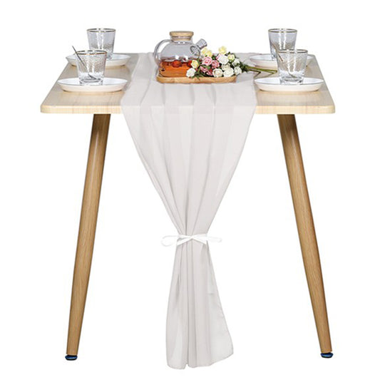 70x300cm Chiffon Table Runner White