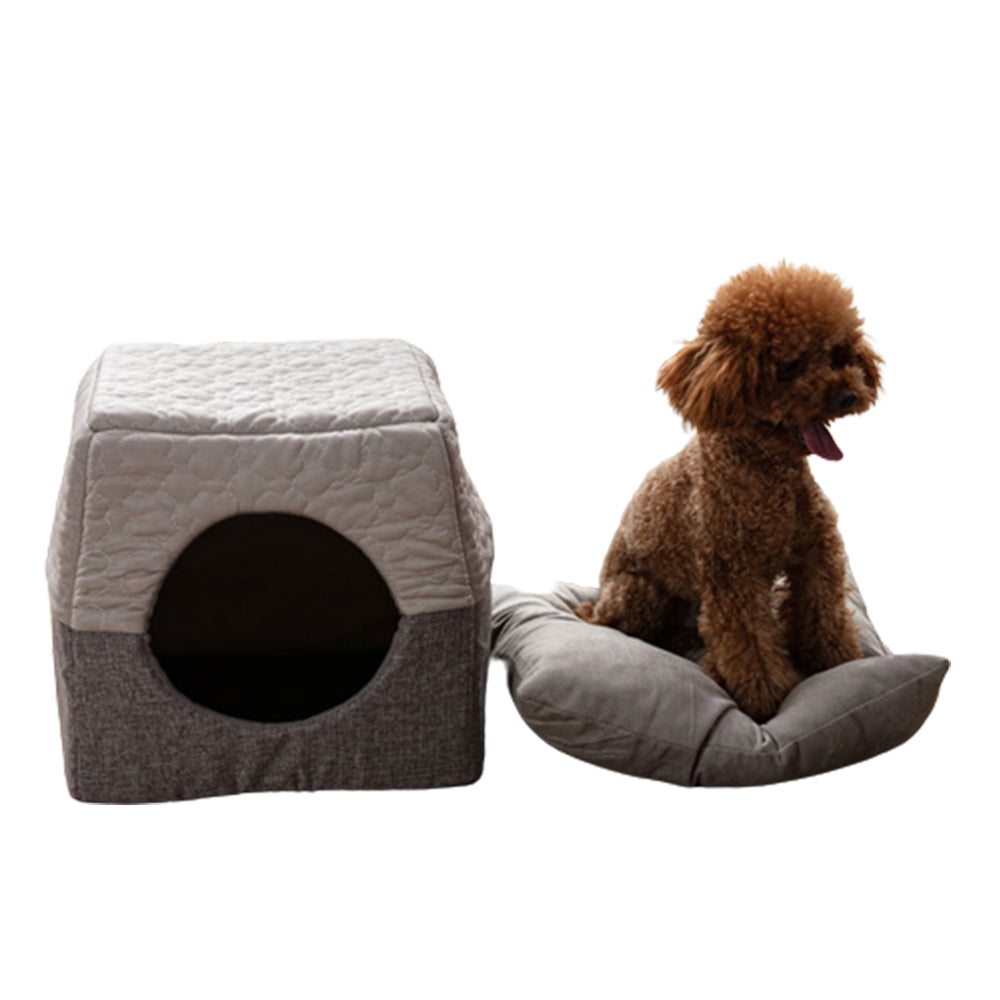 Dual Use Pet Nest Sleeping Mat Grey Small