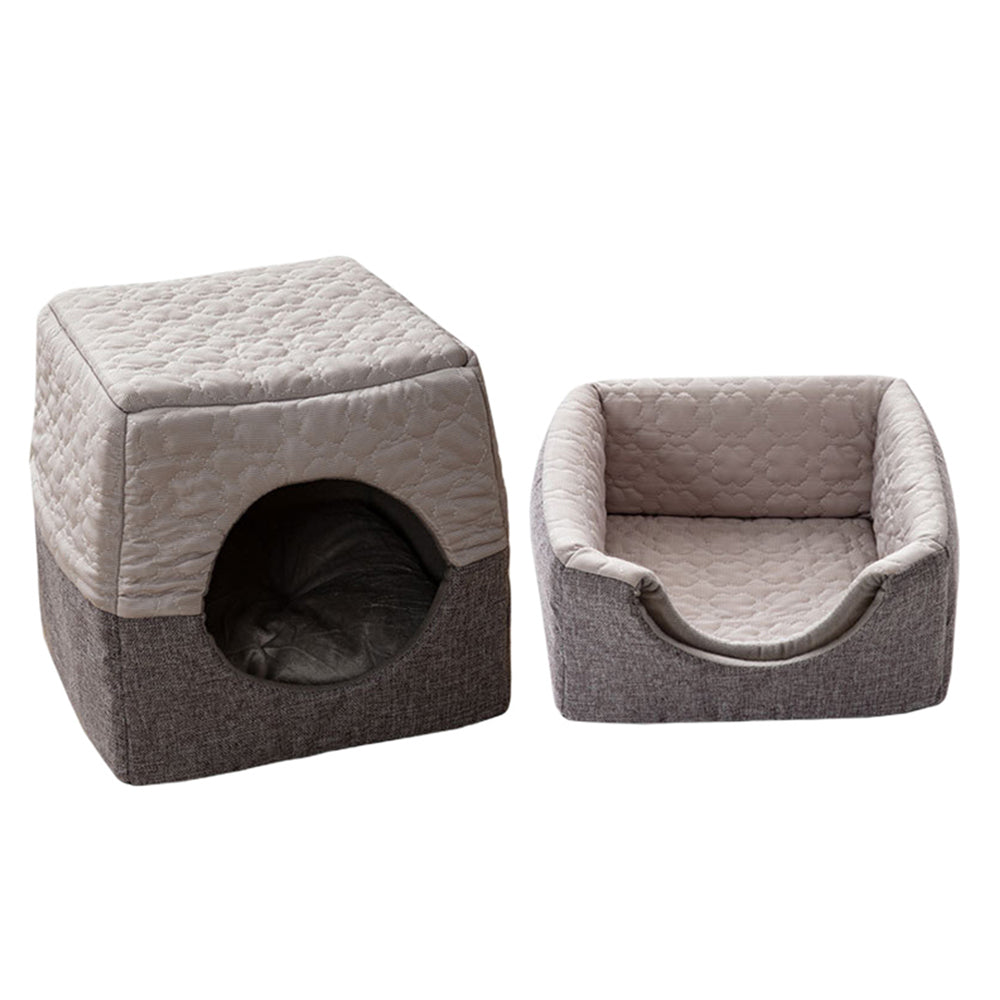 Dual Use Pet Nest Sleeping Mat Grey Small