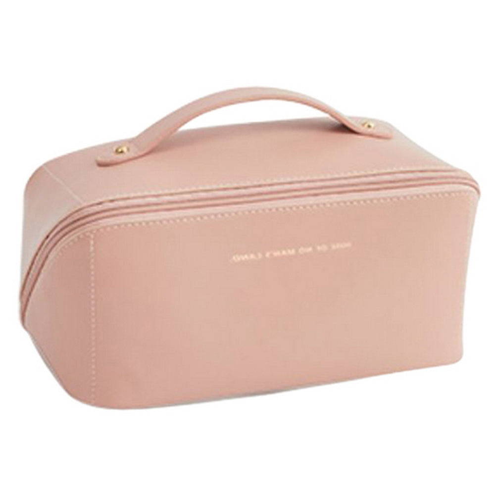 PU Leather Travel Toiletry Bag Makeup Bag Pink
