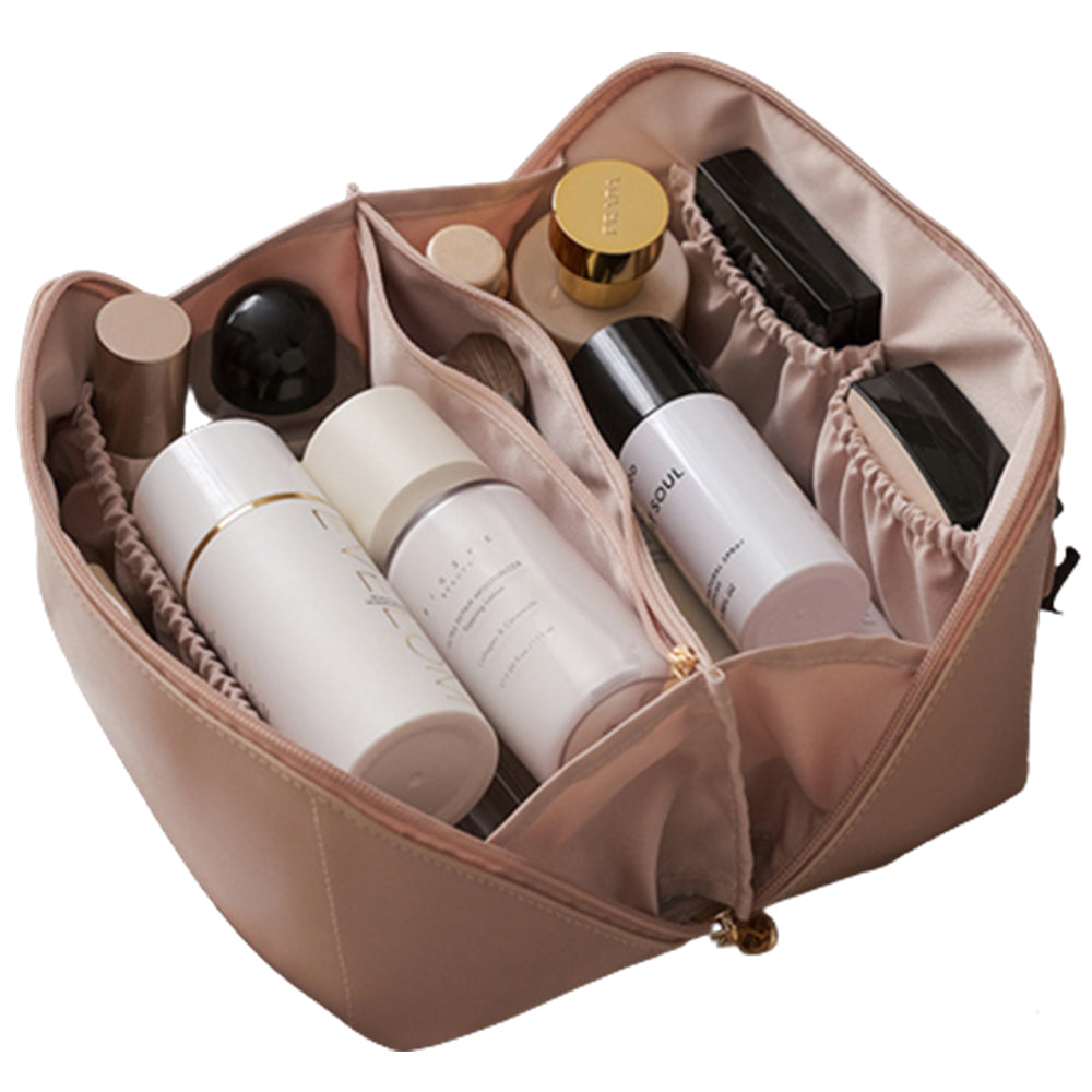 PU Leather Travel Toiletry Bag Makeup Bag Pink