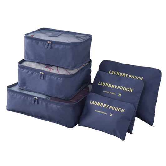Set of 6Pcs Travel Storage Bag Navy Blue