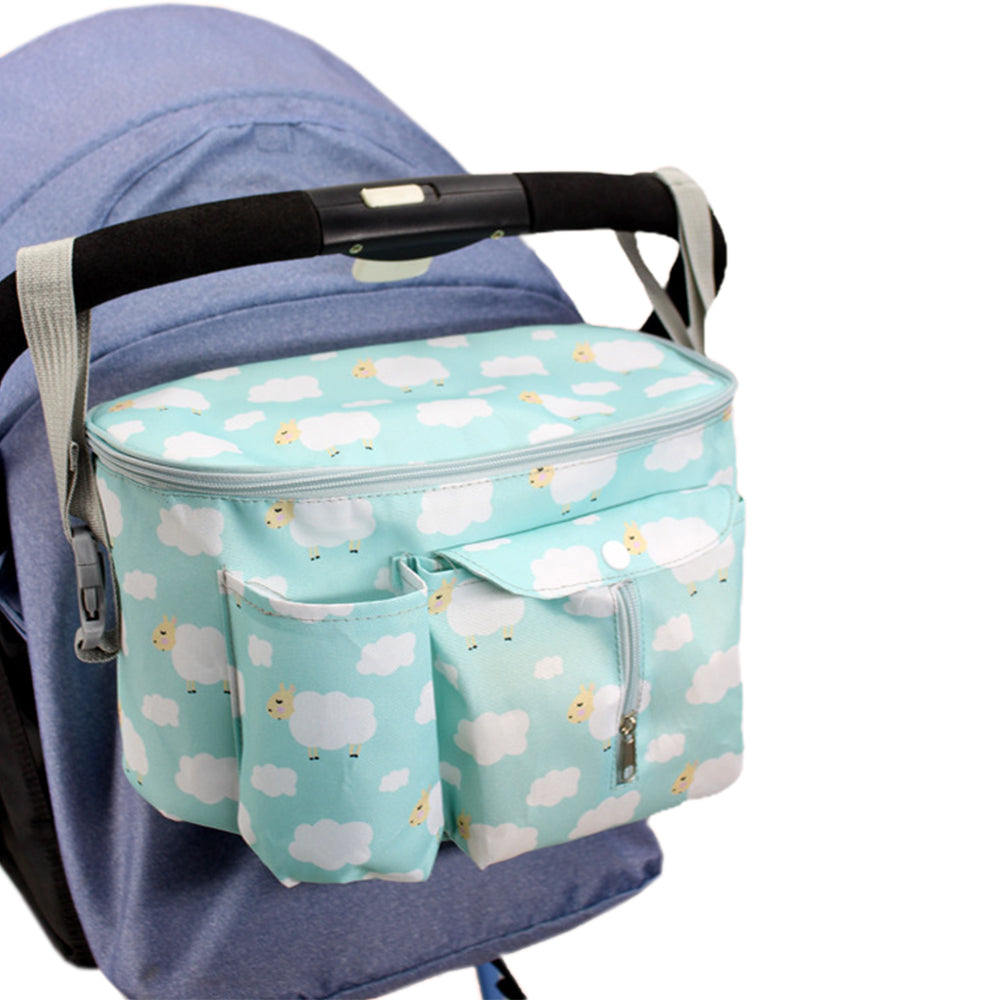 1Pcs Baby Diaper Storage Bag Nappy Bag Suitable for Stroller Green