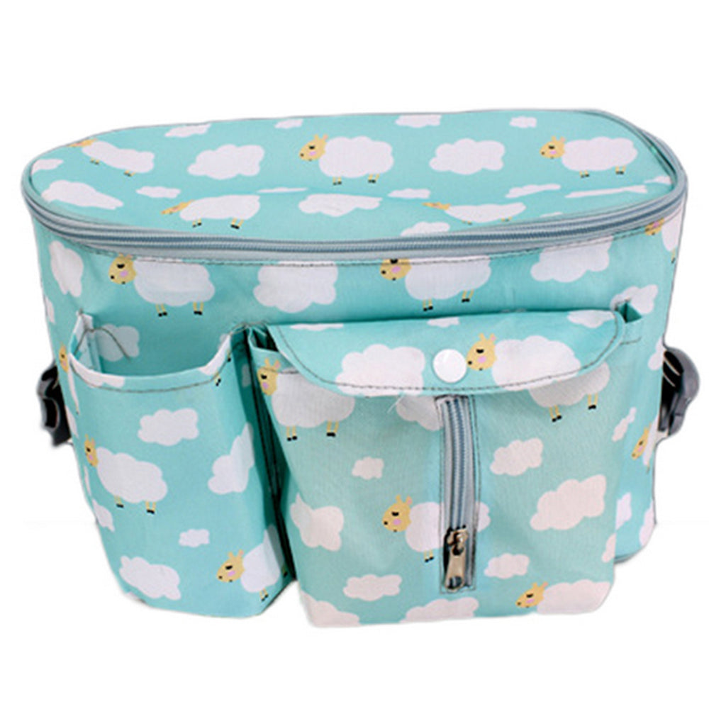 2Pcs Baby Diaper Storage Bag Nappy Bag Suitable for Stroller Green Navy Blue