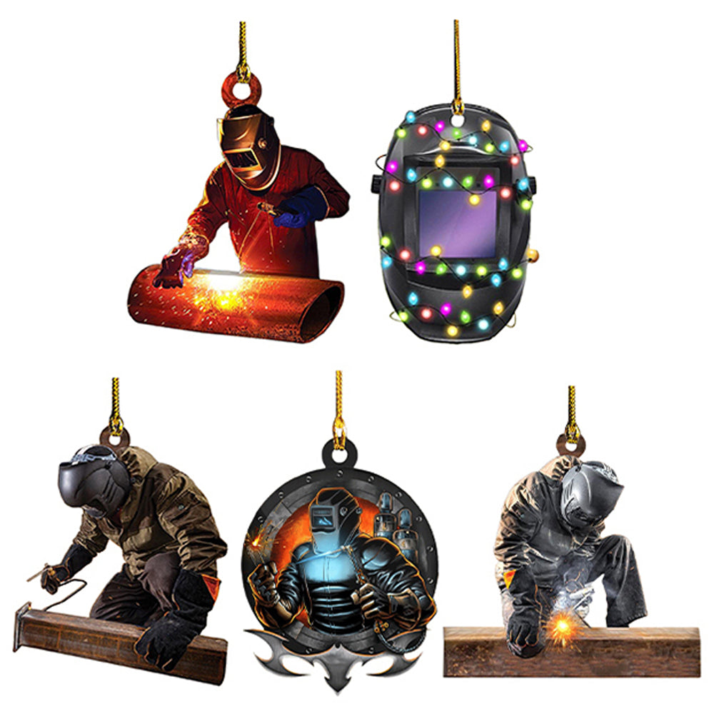 5Pcs Christmas Welder Hanging Ornament Xmas Decor