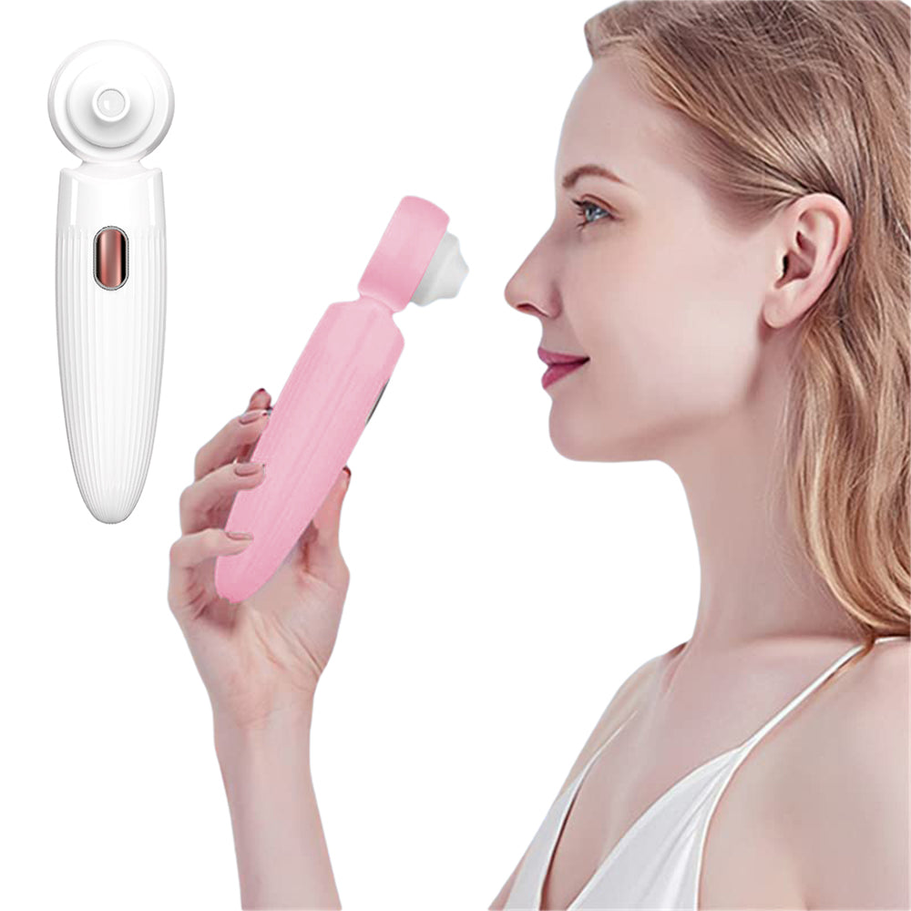 2Pcs Electric Blackhead Remover Face Pore Cleaner White and Pink