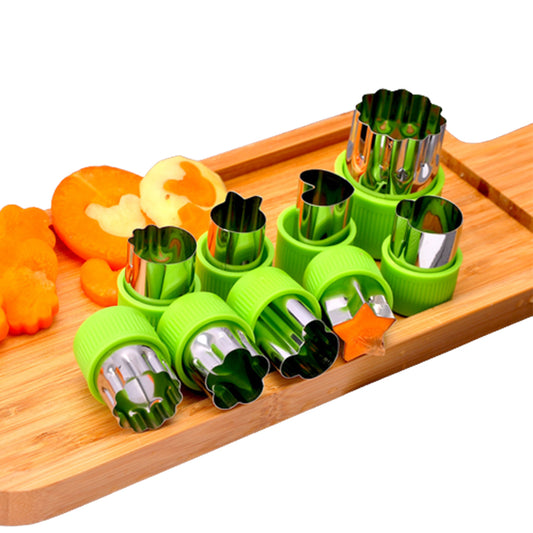 Set of 10Pcs Stainless Steel Cookie Cutters Baking Mould Green