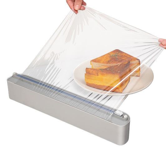 1X Kitchen Cling Film Cutter with Slide Cutter