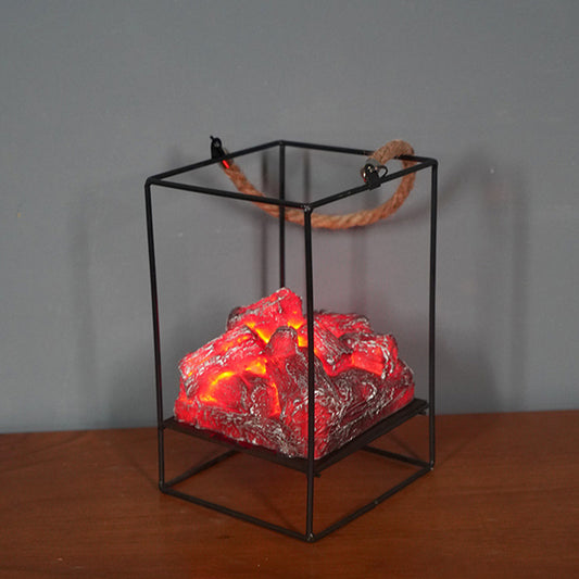Portable Flameless Charcoal Fireplace Light Small Size