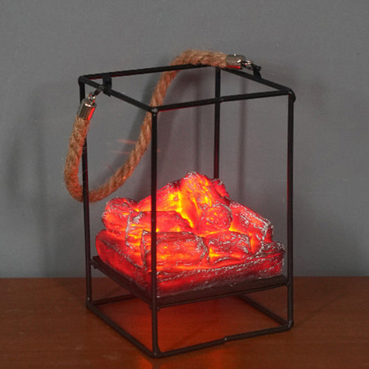 Portable Flameless Charcoal Fireplace Light Large Size
