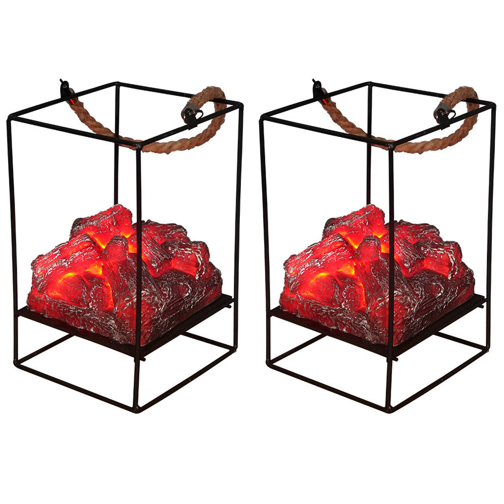 Portable Flameless Charcoal Fireplace Light Large Size