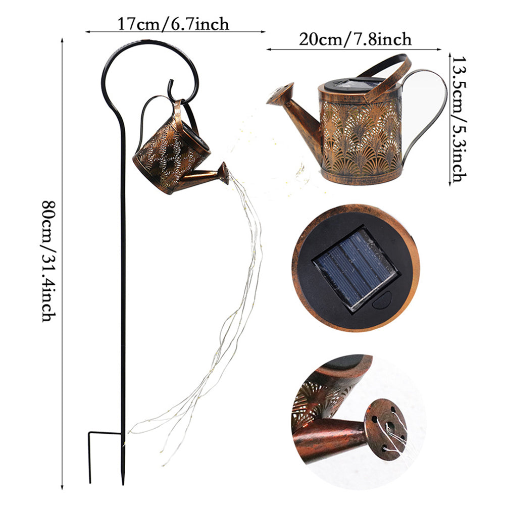 2X Solar Watering Can LED Light