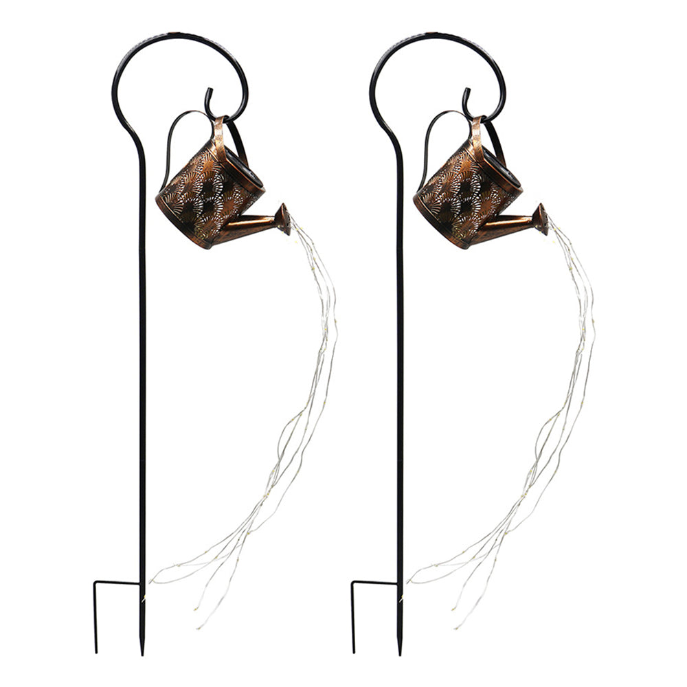 2X Solar Watering Can LED Light