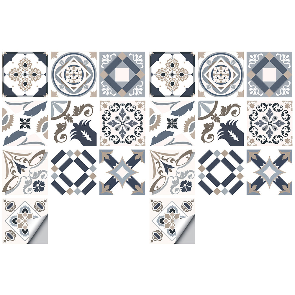20Pcs PVC 10x10cm Peel and Stick Floor Tiles Style 3