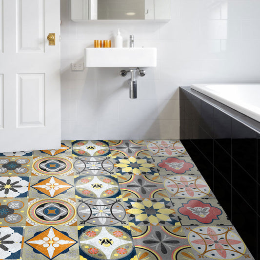 20Pcs PVC 10x10cm Peel and Stick Floor Tiles Style 4