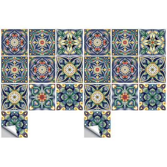 20Pcs PVC 10x10cm Peel and Stick Floor Tiles Style 5