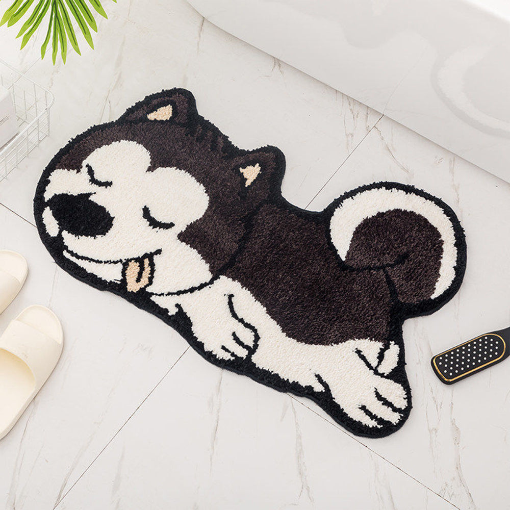 60x40cm Cartoon Dog Pattern Absorbent Carpet Floor Mat
