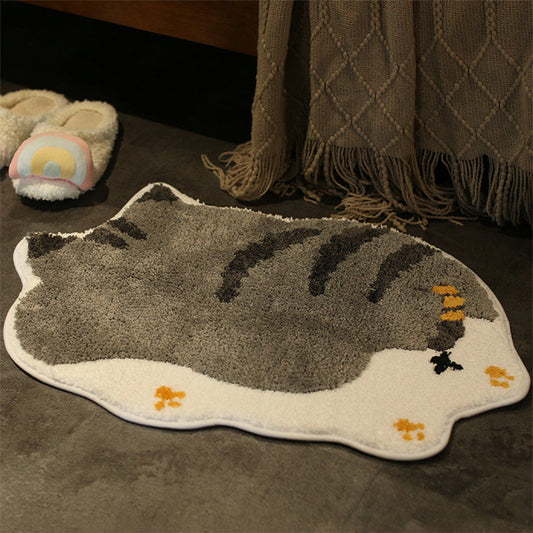 60x40cm Cartoon Cat Pattern Absorbent Carpet Floor Mat