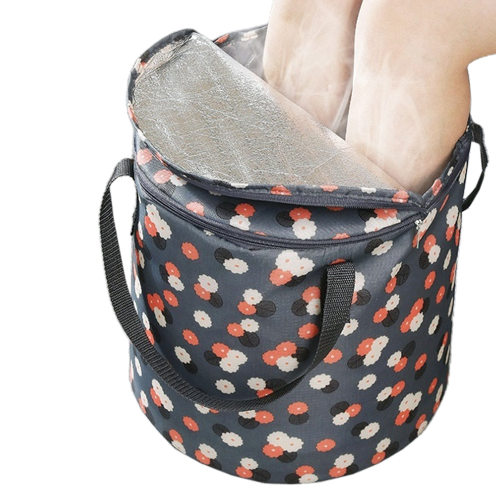 1X Foldable Outdoor Foot Bath Bucket Bag