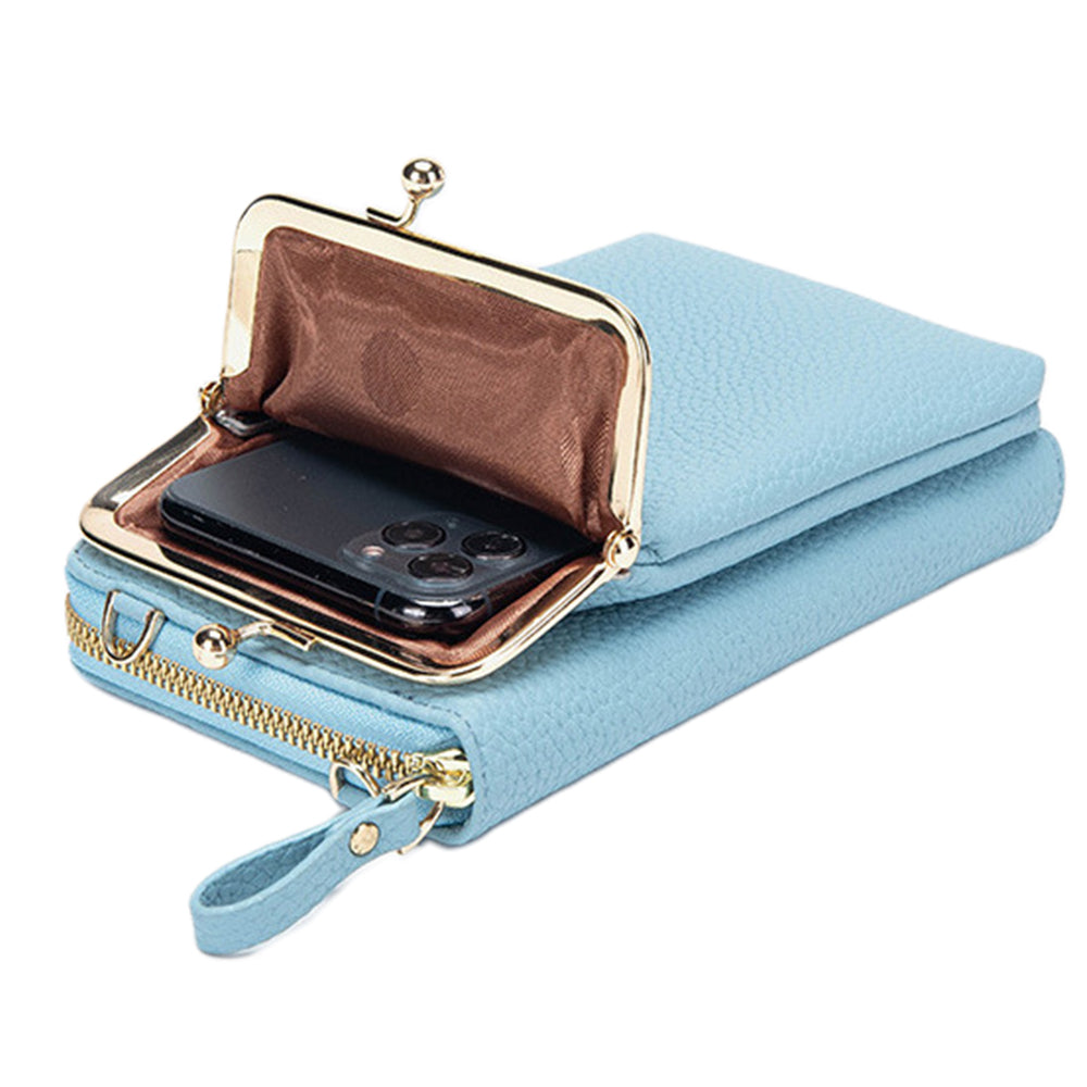 2 X Womens Crossbody Mobile Phone Bag Blue Green